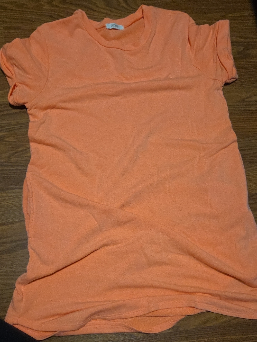 Cherish Peach-Orange Short Sleeve Dress